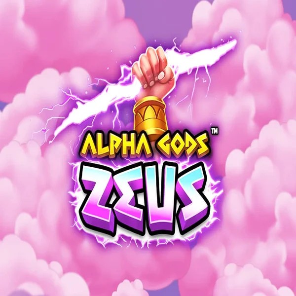 Alpha Gods Zeus slot logo by PearFiction Studios at Bonuskong Casino